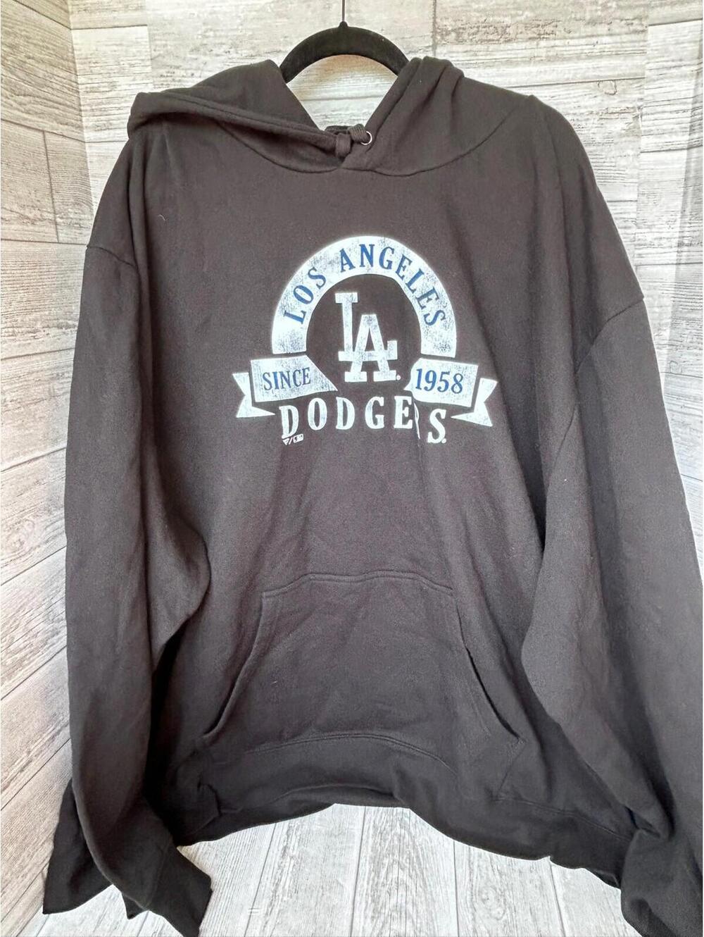 Los Angeles Dodgers Hoodie Fanatics Pullover Black 5XL Big Tall NWT